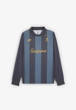 Scalpers Poles<Adrenaline Striped Long Sleeve Technical Polo