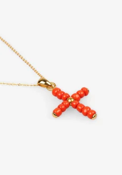 Scalpers Imitation Jewelry<Alhaja Cult Store | Coral Cross Necklace