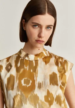 Scalpers Shirts<Animal Print Crossover Top