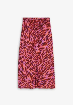 Scalpers Skirts<Animal Print Lurex Midi Skirt