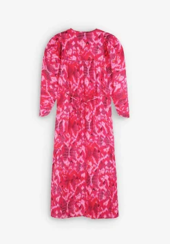 Scalpers Dresses<Back Lace Print Midi Dress