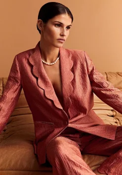 Scalpers Blazers And Vests<Blazer With Wave Lapel Detail