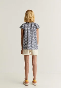 Scalpers Shirts<Blouse Flowers Ruffles Shoulder