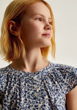 Scalpers Shirts<Blouse Flowers Ruffles Shoulder