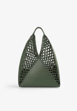Scalpers Fur<Braided Leather Shopper Bag