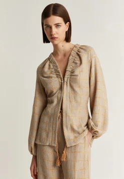 Scalpers Blazers And Vests<Checked Blazer With Cord Detail