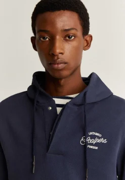 Scalpers Sweatshirts<Chest Embroidery Hooded Sweatshirt