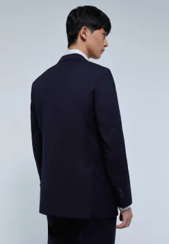 Scalpers Suits<Classic Navy Blue Wool Suit