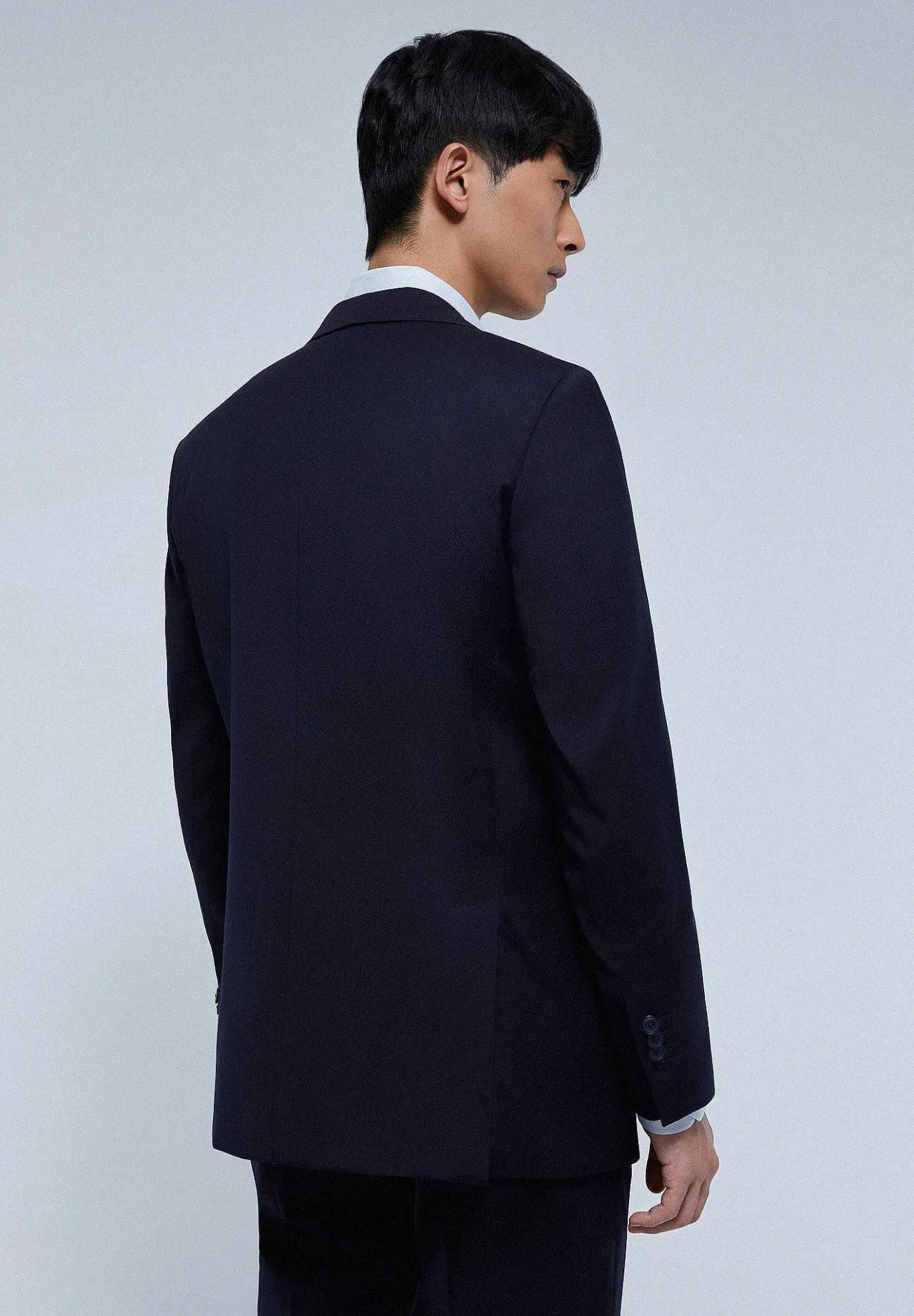 Scalpers Suits<Classic Navy Blue Wool Suit