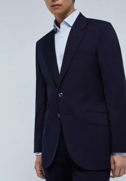 Scalpers Suits<Classic Navy Blue Wool Suit