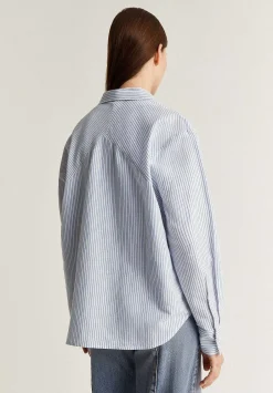 Scalpers Shirts<Combined Striped Linen Shirt