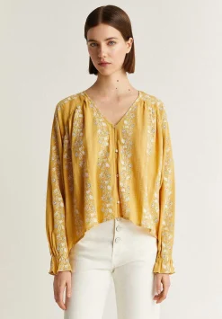 Scalpers Shirts<Contrast Embroidered Blouse