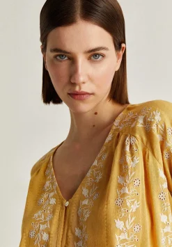 Scalpers Shirts<Contrast Embroidered Blouse