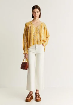 Scalpers Shirts<Contrast Embroidered Blouse