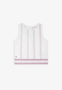 Scalpers Shirts<Contrast Embroidered Detail Top