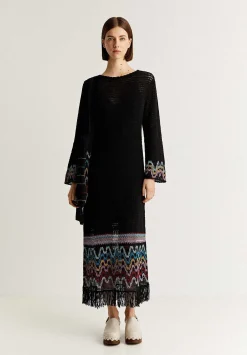 Scalpers Dresses<Crochet Dress With Fringed Detail