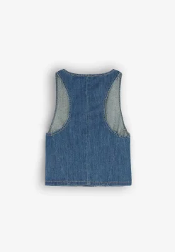 Scalpers T-Shirts And Tops<Cropped Denim Vest