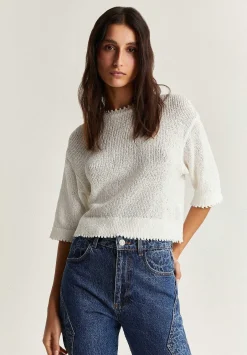 Scalpers Sweaters And Cardigans<Cropped Jersey Finished Detail