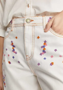 Scalpers Jeans<Culotte Jeans With Embroidered Details