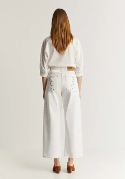 Scalpers Jeans<Culotte Jeans With Embroidered Details