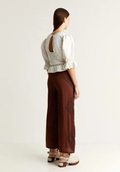 Scalpers Pants<Culotte Pants With Crochet Detail