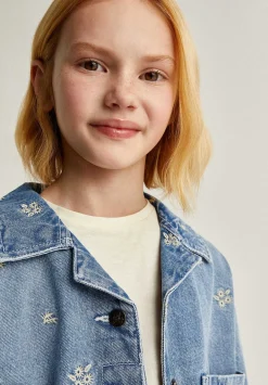 Scalpers Jackets And Vests<Denim Jacket Embroidered Details