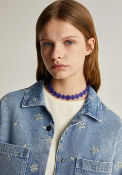 Scalpers Jackets And Vests<Denim Jacket Embroidered Details