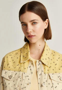 Scalpers Jackets And Trench<Denim Jacket Ethnic Motifs