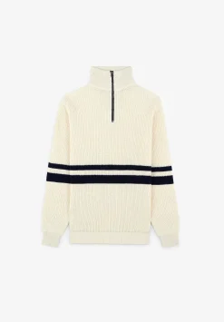 Scalpers Sweaters And Cardigans<Double Stripe Zipper Sweater