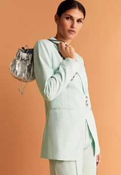 Scalpers Blazers And Vests<Double-Breasted Blazer With Zipper Detail