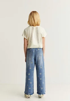 Scalpers Pants And Overalls<Embroidered Details Jeans