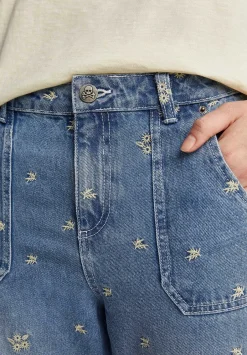 Scalpers Pants And Overalls<Embroidered Details Jeans