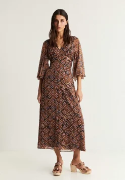 Scalpers Dresses<Ethnic Dress With Metallic Detail