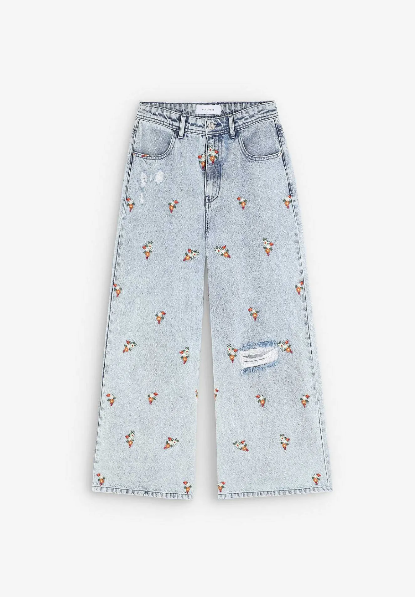 Scalpers Jeans<Flowers Emb Denim