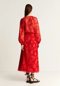Scalpers Skirts<Flowing Skirt With Lurex Opening