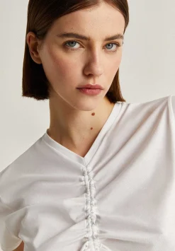 Scalpers T-Shirts And Tops<Front Gather Detail T-Shirt