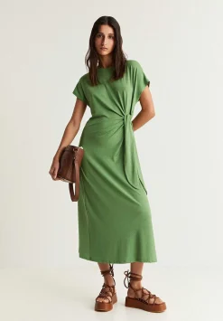 Scalpers Dresses<Front Knot Midi Dress