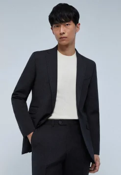 Scalpers Suits<Gray Wool Structured Suit