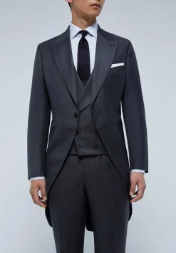 Scalpers Suits<Gray Wool Three Piece Jacket
