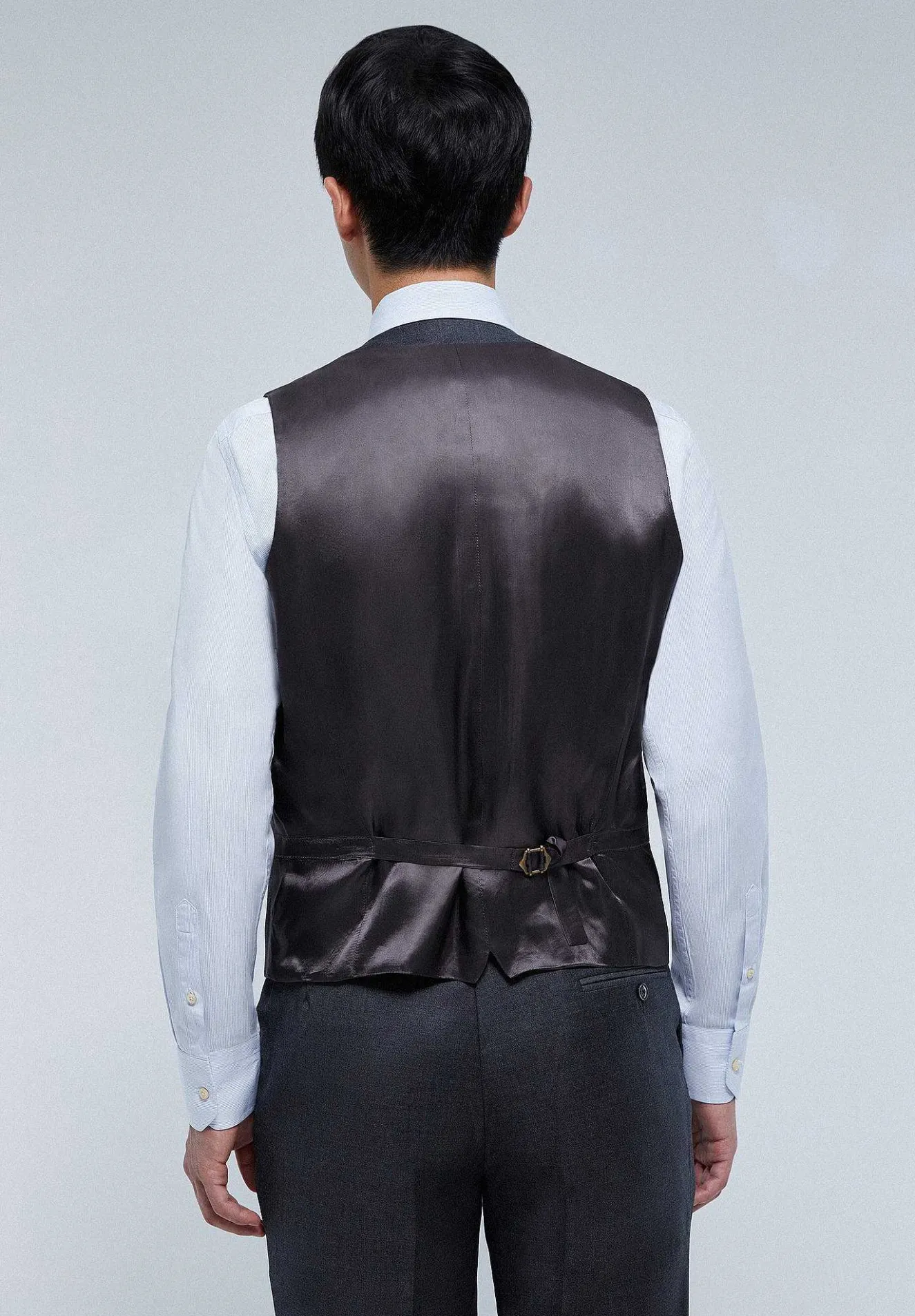Scalpers Suits<Gray Wool Three Piece Jacket