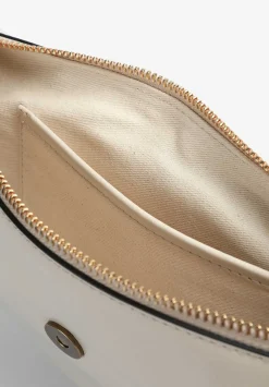 Scalpers Fur<Half Moon Leather Bag With Crystals