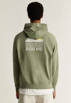 Scalpers Sweatshirts<Hooded Sweatshirt With Neck Detail