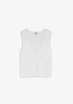 Scalpers T-Shirts And Tops<Knitted Top With Studs Detail