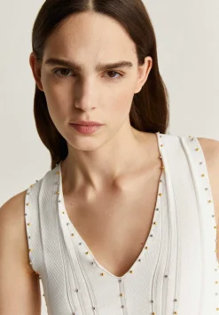 Scalpers T-Shirts And Tops<Knitted Top With Studs Detail