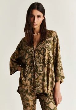 Scalpers Shirts<Lace Kimono Blouse