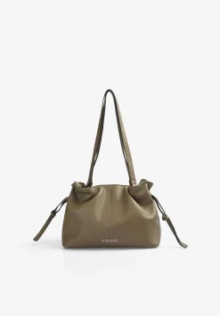Scalpers Fur<Leather Bag With Gathered Detail