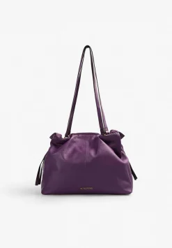 Scalpers Fur<Leather Shoulder Bag Gathered Details
