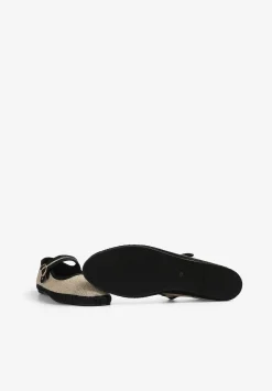 Scalpers Flat Shoes<Linen Slippers Contrast Details