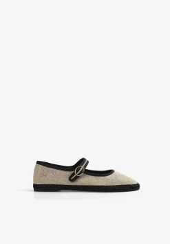 Scalpers Flat Shoes<Linen Slippers Contrast Details