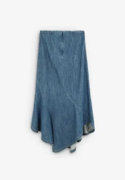 Scalpers Skirts<Low Flow Denim Midi Skirt